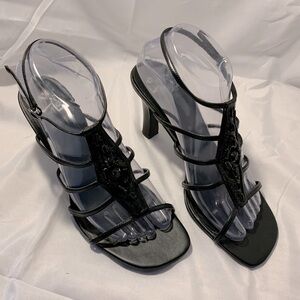 Vintage Fashion Bug Strappy Heeled Sandals